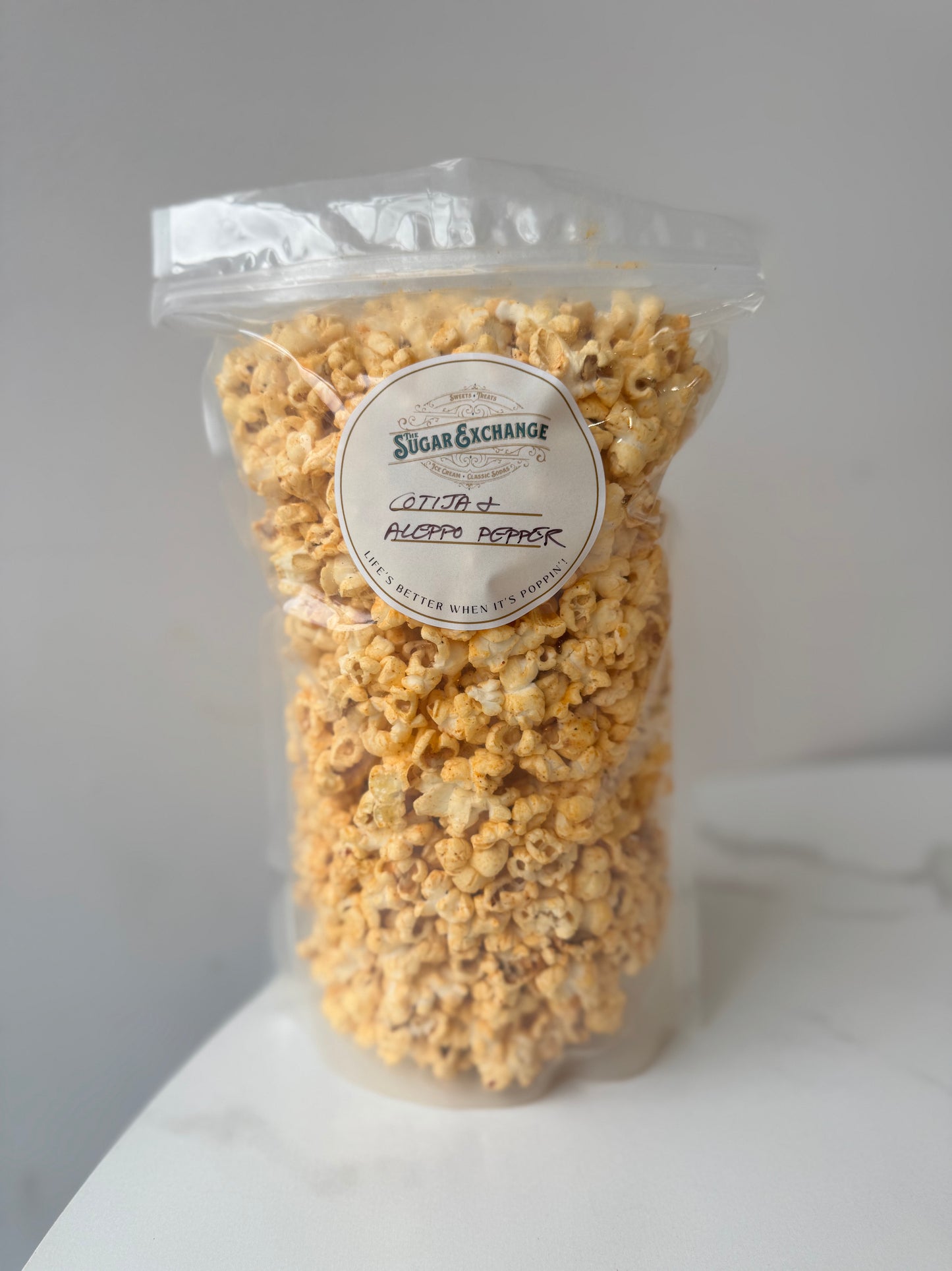 Cotija and Aleppo Pepper Popcorn