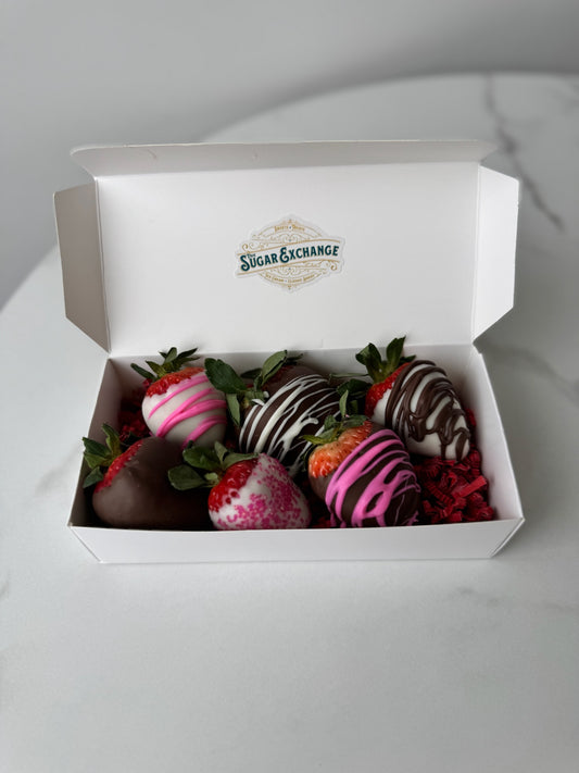 6 Pack Dipped Strawberries