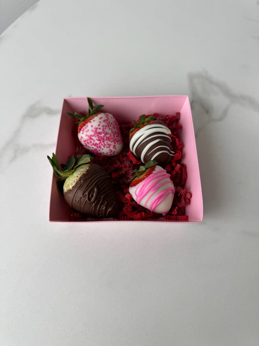 4 Pack Dipped Strawberries